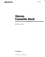 Sony TC-WE305 - Owners Manual 